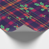 クリスマスタータンチェック ラッピングペーパー (角)