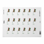 クリスマスタートルランナーギフトラベル ラベル (フルシート)