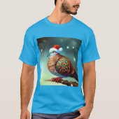 クリスマスタートル鳩3 Tシャツ (正面)