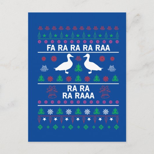 クリスマスダおもしろいックホリデーカード シーズンポストカード (正面)