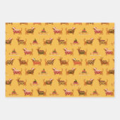 クリスマスダシュント包装紙セット3 ラッピングペーパーシート (正面3)