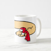 クリスマスダシュント眠るマグカップ コーヒーマグカップ (正面右)