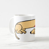 クリスマスダシュント眠るマグカップ コーヒーマグカップ (正面左)