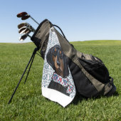 クリスマスダシュント美術 ゴルフタオル (グリーン)