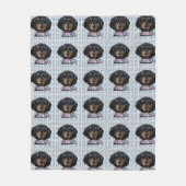 クリスマスダシュント美術 フリースブランケット (正面)