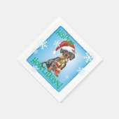 クリスマスダシュント スタンダードカクテルナプキン (角)