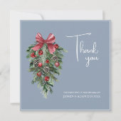 クリスマスダスティブルーウィンター結婚フェスティバル サンキューカード (正面)