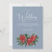 クリスマスダスティブルーウィンター結婚フェスティバル 招待状 (正面)