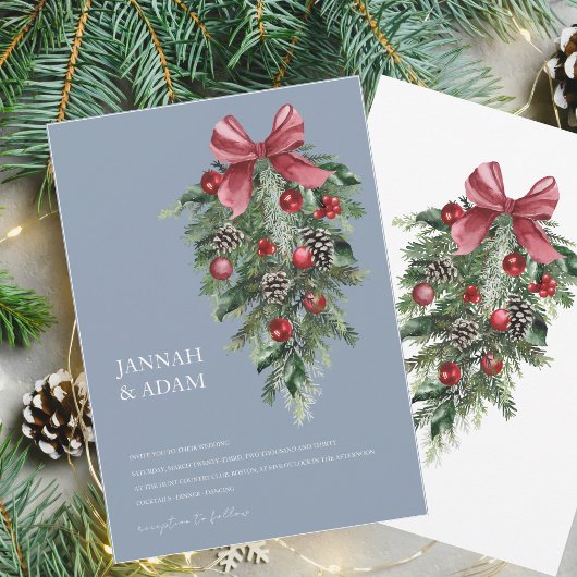 クリスマスダスティブルーウィンター結婚フェスティバル 招待状