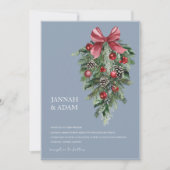 クリスマスダスティブルーウィンター結婚フェスティバル 招待状 (正面)