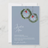 クリスマスダスティブルーウィンター結婚フェスティバル 招待状 (正面)