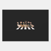 クリスマスダックおもしろい動物クリスマスファームラバーギフト ラッピングペーパーシート (正面)