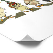 クリスマスダッククリスマスツリーライトダッククリスマスファ ポスター (角)