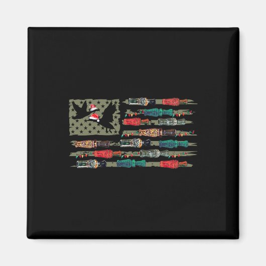 クリスマスダックコールフラッグクリスマスマラードダックフー マグネット (正面)