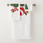 クリスマスダックスシャント浴室用タオル一式 バスタオルセット (インサイチュ)