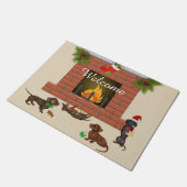 クリスマスダックスシャンドドアマットウェルカムマット ドアマット (アングル)