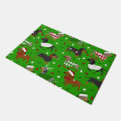 クリスマスダックスシュントすべてのコートのドオーマド ドアマット (アングル)