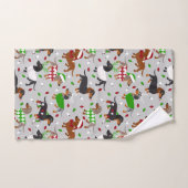 クリスマスダックスシュントすべてのコート バスタオルセット (ハンドタオル)