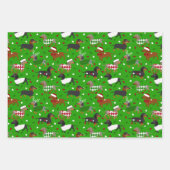 クリスマスダックスシュントすべてのコート ラッピングペーパーシート (正面2)