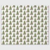 クリスマスダックスシュントとギフト ラッピングペーパー (フラット)