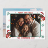 クリスマスダックスントの写真 シーズンカード (正面/裏面)