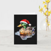 クリスマスダック狩りサンタクリスマスライトカントリーマ カード (黄色い花)