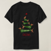 クリスマスダッシュントの木TシャツパジャマおもしろいスXma Tシャツ (デザイン正面)
