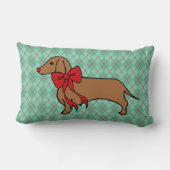 クリスマスダッシュント休日ピローギフト ランバークッション (裏面)