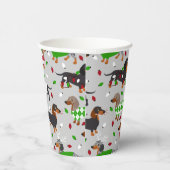 クリスマスダッシュンドオールコーツ紙カップ 紙コップ (右)