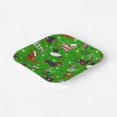 クリスマスダッシュンドオールコーツ紙プレート ペーパープレート (傾斜あり)