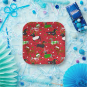 クリスマスダッシュンドオールコーツ紙プレート ペーパープレート (パーティー)