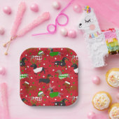 クリスマスダッシュンドオールコーツ紙プレート ペーパープレート (パーティー)