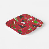 クリスマスダッシュンドオールコーツ紙プレート ペーパープレート (傾斜あり)