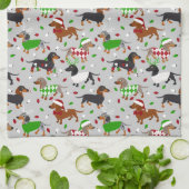 クリスマスダッチシュントすべてのコートキッチンタオル キッチンタオル (折り畳み)