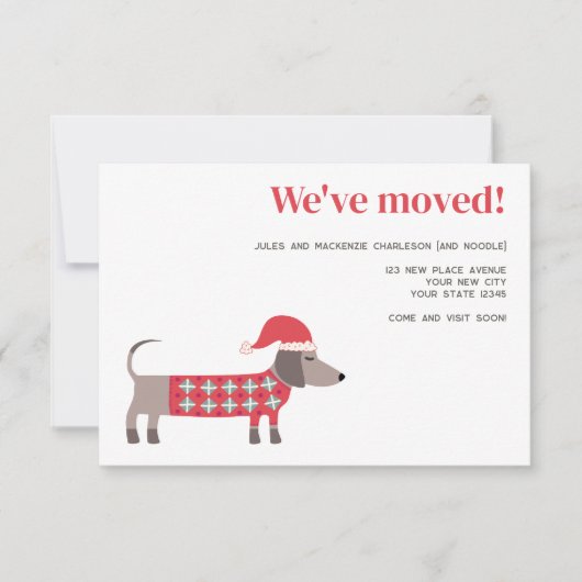 クリスマスダッチンドドッグの動きのお知らせ 案内状 (正面)