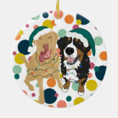 クリスマスダドレーとベルネーズポルカ セラミックオーナメント (裏面)