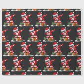 クリスマスダビングサンタおもしろい冬季休暇 ラッピングペーパー (フラット)