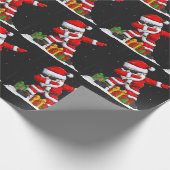 クリスマスダビングサンタおもしろい冬季休暇 ラッピングペーパー (角)
