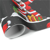 クリスマスダビングサンタおもしろい冬季休暇 ラッピングペーパー (ロールコーナー)