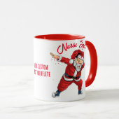 クリスマスダビングサンタクロース、クリスマスパーティー赤 マグカップ (正面右)