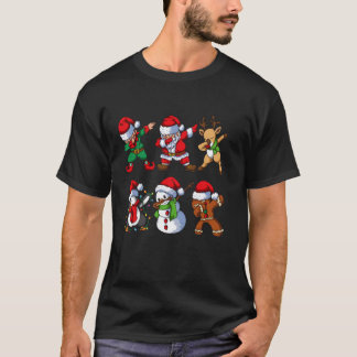 クリスマスダビングサンタ小妖精や小人と友人ボーイズキッズ Tシャツ