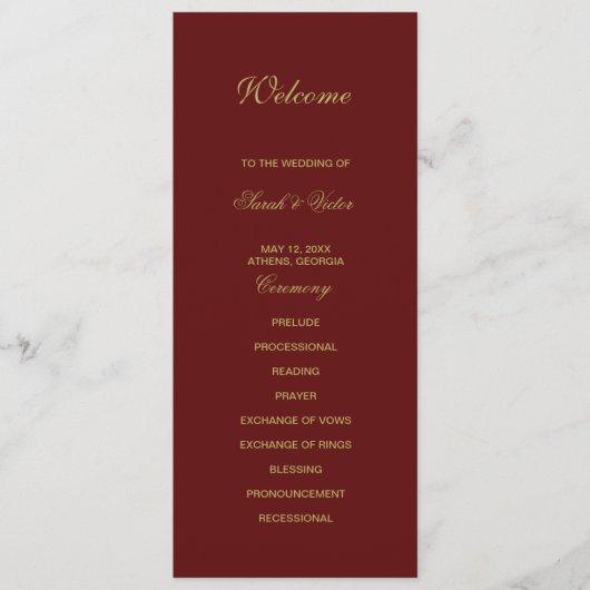 クリスマスダブルサイドプログラムカード プログラム (正面)