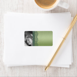 クリスマスダマスクの住所 シール – または感謝