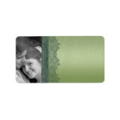 クリスマスダマスクの住所 シール – または感謝 (正面)