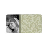 クリスマスダマスク住所 シール- ラベル (正面)