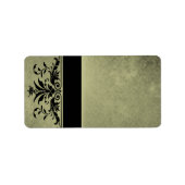 クリスマスダマスク住所 シール- ラベル (正面)