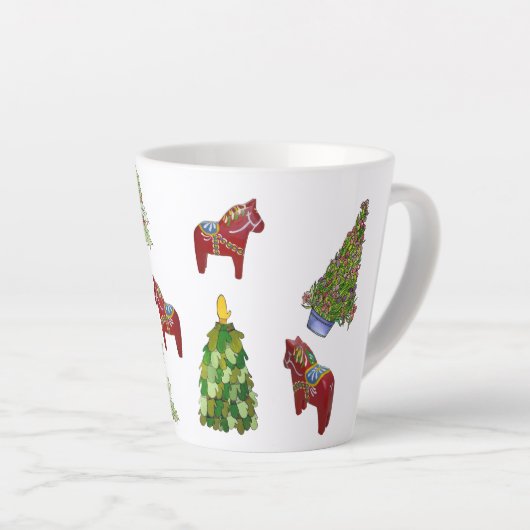 クリスマスダラウズマグ カフェラテマグ (右アングル)