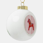 クリスマスダラホースオーナメント セラミックボールオーナメント (左)