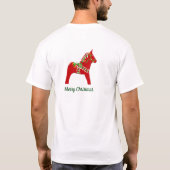 クリスマスダラ馬Tシャツ Tシャツ (裏面)