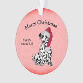 クリスマスダルマチアの名前、年と文字の行 オーナメント (正面)